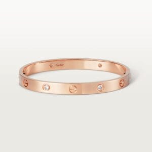 Love Bracelet 4 Diamonds, Rose Gold - B6069917