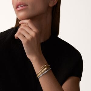 Diamonds Paved Love Bracelet, Small Model, White Gold - N6710817