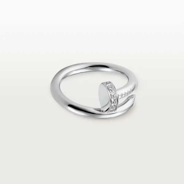 Juste Un Clou Ring Small Model, Diamond, White Gold - B4092700