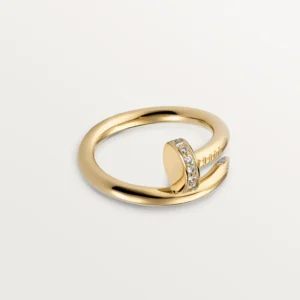 Juste Un Clou Ring Small Model, Diamond, Yellow Gold - B4216900