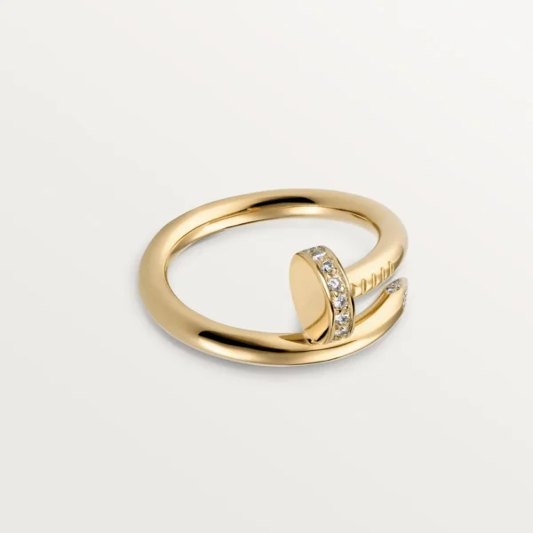 Juste Un Clou Ring Small Model, Diamond, Yellow Gold - B4216900