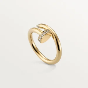 Juste Un Clou Ring Small Model, Diamond, Yellow Gold - B4216900