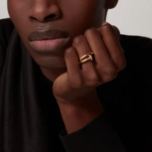 Juste Un Clou Ring Small Model, Diamond, Yellow Gold - B4216900