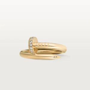 Juste Un Clou Ring Small Model, Diamond, Yellow Gold - B4216900
