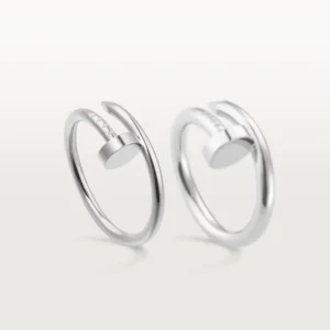 Juste Un Clou Ring Small Model, White Gold - B4226000
