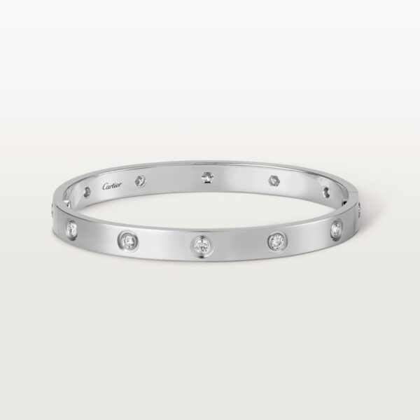 Love Bracelet 10 Diamonds, White Gold - B6070417