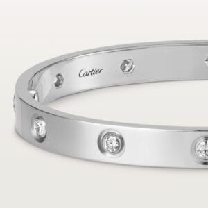 Love Bracelet 10 Diamonds, White Gold - B6070417
