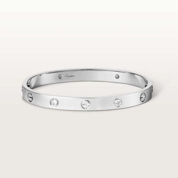 Love Bracelet 4 Diamonds, White Gold - B6070117