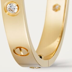 Love Bracelet 4 Diamonds, Yellow Gold - B6070017