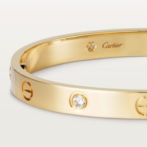 Love Bracelet 4 Diamonds, Yellow Gold - B6070017