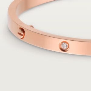 Love Bracelet Small Model, 6 Diamonds, Rose Gold - B6047617