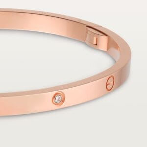 Love Bracelet Small Model, 6 Diamonds, Rose Gold - B6047617
