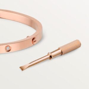 Love Bracelet Small Model, 6 Diamonds, Rose Gold - B6047617
