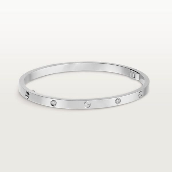 Love Bracelet Small Model, 6 Diamonds, White Gold - B6047717