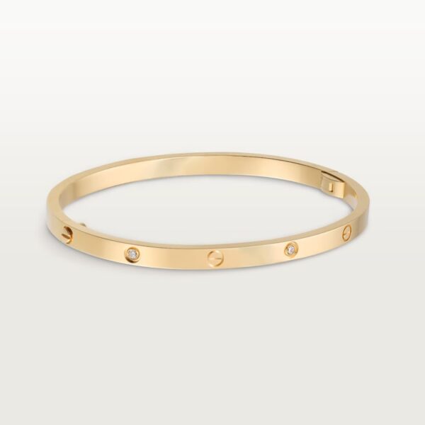 Love Bracelet Small Model, 6 Diamonds, Yellow Gold - B6047217