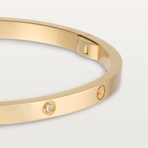 Love Bracelet Small Model, 6 Diamonds, Yellow Gold - B6047217