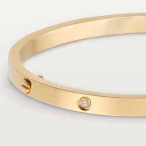 Love Bracelet Small Model, 6 Diamonds, Yellow Gold - B6047217