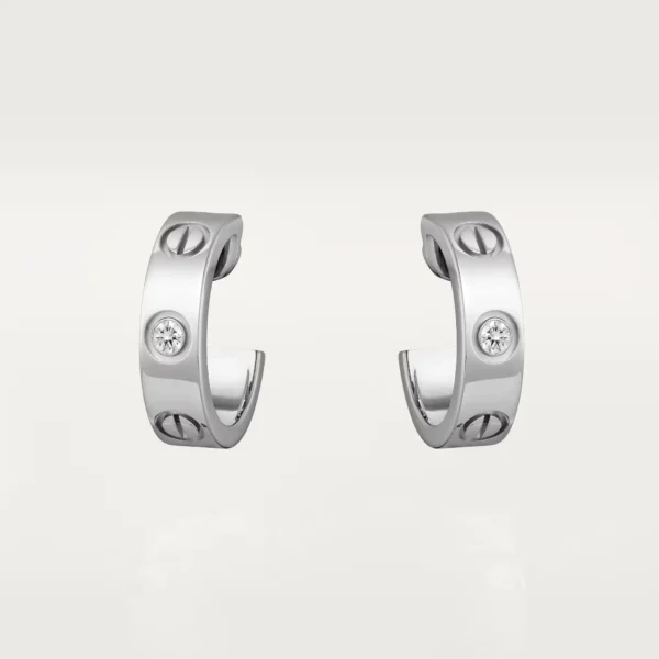 Love Earrings, Diamond, White Gold - B8022800