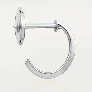 Love Earrings Small Model, White Gold - B8028900