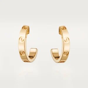 Love Earrings Small Model, Yellow Gold - B8028800