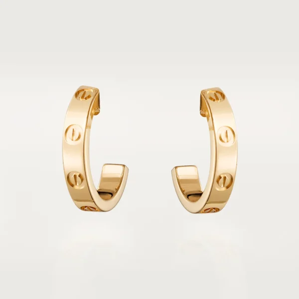 Love Earrings Small Model, Yellow Gold - B8028800