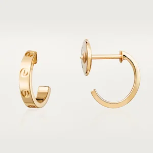 Love Earrings Small Model, Yellow Gold - B8028800