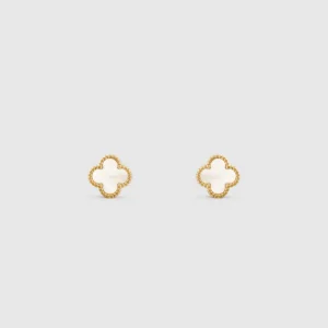 Sweet Alhambra Earstuds, Mother-of-Pearl, Yellow Gold - VCARA44800