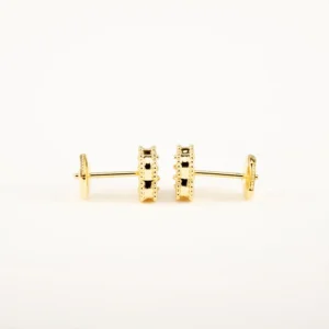 Sweet Alhambra Earstuds, Onyx, Yellow Gold - VCARA44900