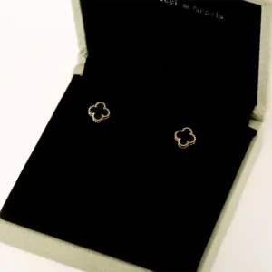 Sweet Alhambra Earstuds, Onyx, Yellow Gold - VCARA44900