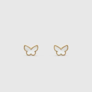 Sweet Butterflies Earstuds, Mother-of-Pearl, Yellow Gold - VCARN5JM00