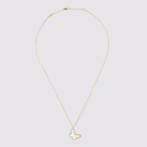 Sweet Butterflies Pendant, Yellow Gold, Mother Of Pearl - VCARF69300