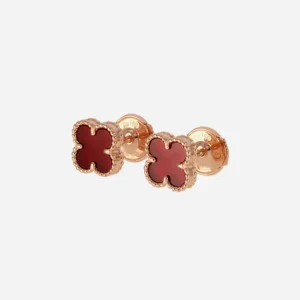 Vintage Alhambra Earrings, Carnelian, Rose Gold - VCARN6BO00