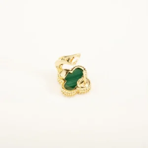 Vintage Alhambra Earrings, Malachite, Yellow Gold - VCARO3QL00
