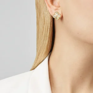 Vintage Alhambra Earrings, Yellow Gold - VCARP3JL00