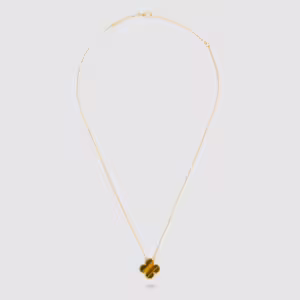 Vintage Alhambra Pendant, Yellow Gold, Tiger Eye - VCARD38600