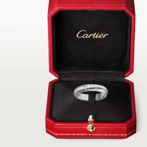 C de Cartier wedding band, 4 mm width, 1 diamond - White Gold
