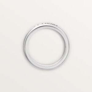 C de Cartier wedding band, 4 mm width, 1 diamond - White Gold