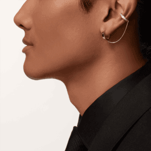 LOVE single earrings, multiwear, half-paved