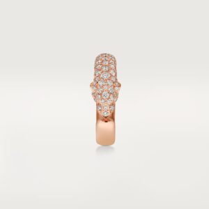Panthère de Cartier ring, small model, half-paved - Rose Gold Filled
