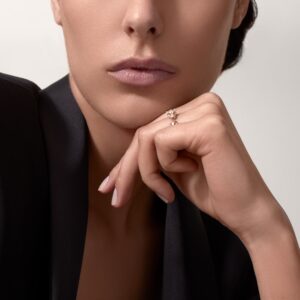 Panthère de Cartier ring, small model, half-paved - Yellow Gold Filled